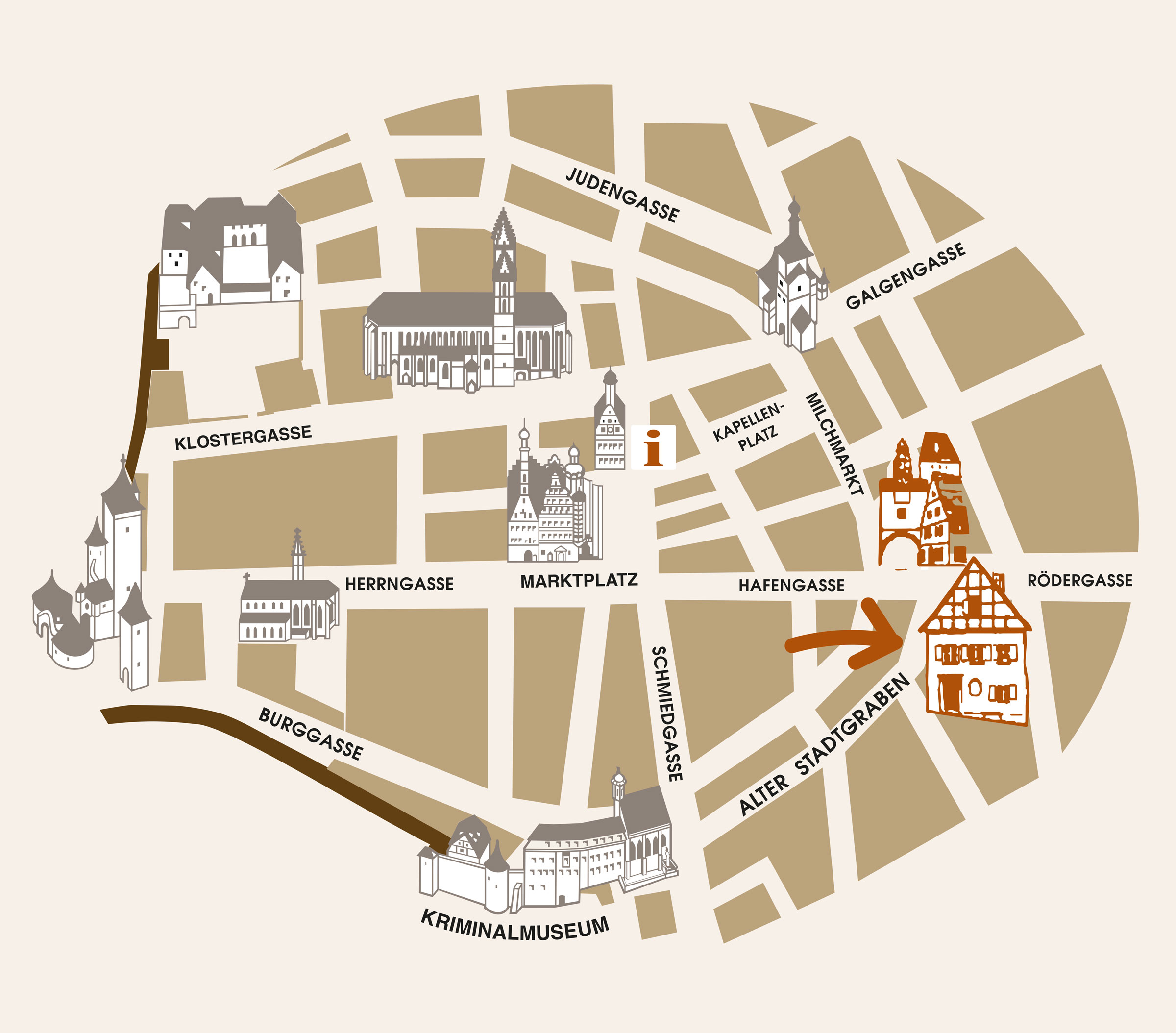 Stadtplan Rothenburg ob der Tauber